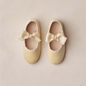 Noralee bow ballet flats in champagne